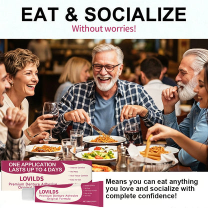 🦷 LOVILDSFirmHold Denture Adhesive — Up to 15 Days of Slip-Free Hold🦷