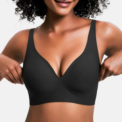 🌿 Spring Refresh! NESLEMY Women’s Wireless Deep V Bralette — Your Lightest T-Shirt Bra Yet