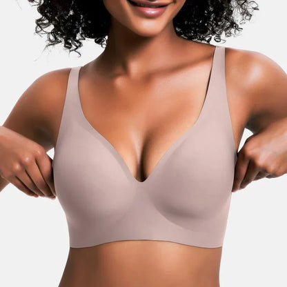 🌿 Spring Refresh! NESLEMY Women’s Wireless Deep V Bralette — Your Lightest T-Shirt Bra Yet