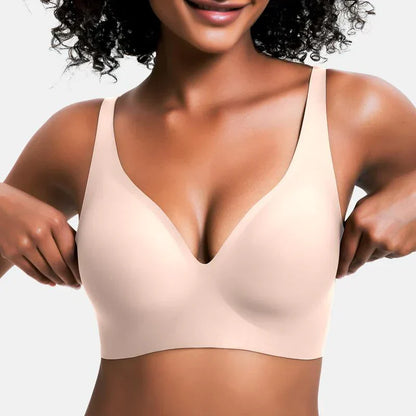 🌿 Spring Refresh! NESLEMY Women’s Wireless Deep V Bralette — Your Lightest T-Shirt Bra Yet