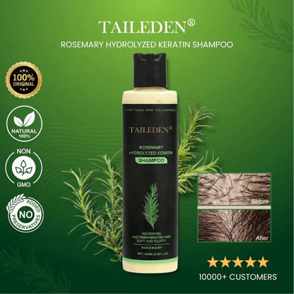 TAILEDEN® Rosemary Hydrolyzed Keratin Shampoo – Gentle Daily Scalp Care for Dry, Sensitive Scalp