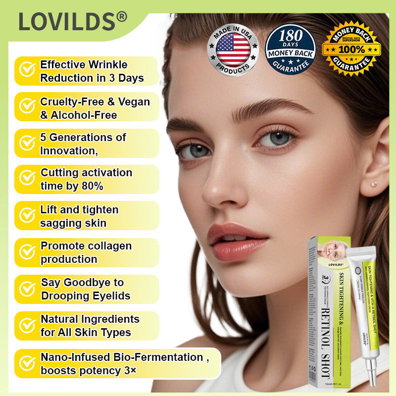 🧠👨‍⚕️Made and shipped from the USA 💫Lovilds® Botin & Vita-A Retinol Shot Wrinkle-Lift Tightening cream - Last Day Promotion 50% OFF