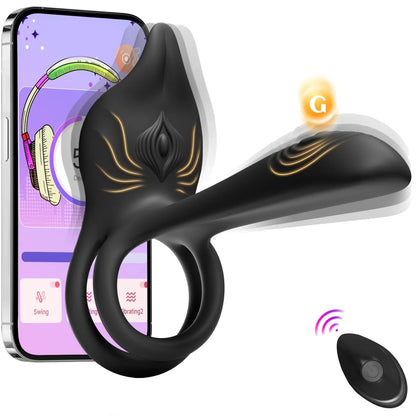 🎁LOVILDS™ Enchanted Girl Luxe Smart Vibrating Ring – App-Controlled Pleasure for Couples 💫