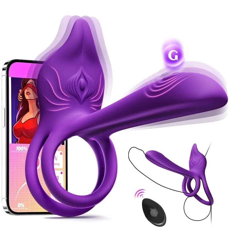 🎁LOVILDS™ Enchanted Girl Luxe Smart Vibrating Ring – App-Controlled Pleasure for Couples 💫