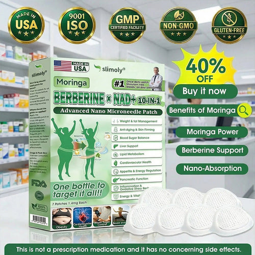 𝐎𝐟𝐟𝐢𝐜𝐢𝐚𝐥 𝐒𝐭𝐨𝐫𝐞 | 🧑‍⚕️🩺 Slimoly® 𝐌𝐨𝐫𝐢𝐧𝐠𝐚 · 𝐁𝐞𝐫𝐛𝐞𝐫𝐢𝐧𝐞 × 𝐍𝐀𝐃+ 𝟏𝟎-𝐢𝐧-𝟏 𝐀𝐝𝐯𝐚𝐧𝐜𝐞𝐝 𝐍𝐚𝐧𝐨 𝐌𝐢𝐜𝐫𝐨𝐧𝐞𝐞𝐝𝐥𝐞 𝐏𝐚𝐭𝐜𝐡 — 𝐎𝐧𝐜𝐞 𝐃𝐚𝐢𝐥𝐲, 𝐕𝐢𝐬𝐢𝐛𝐥𝐞 𝐑𝐞𝐬𝐮𝐥𝐭𝐬 𝐢𝐧 𝟕 𝐃𝐚𝐲𝐬