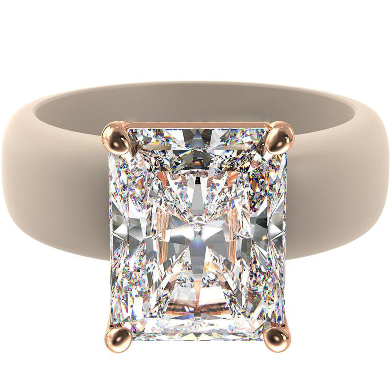 💎Silicone Ring – Emerald Cut CZ